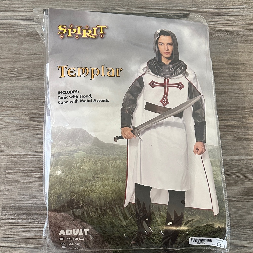 Spirit Templar Knight Costume for adult